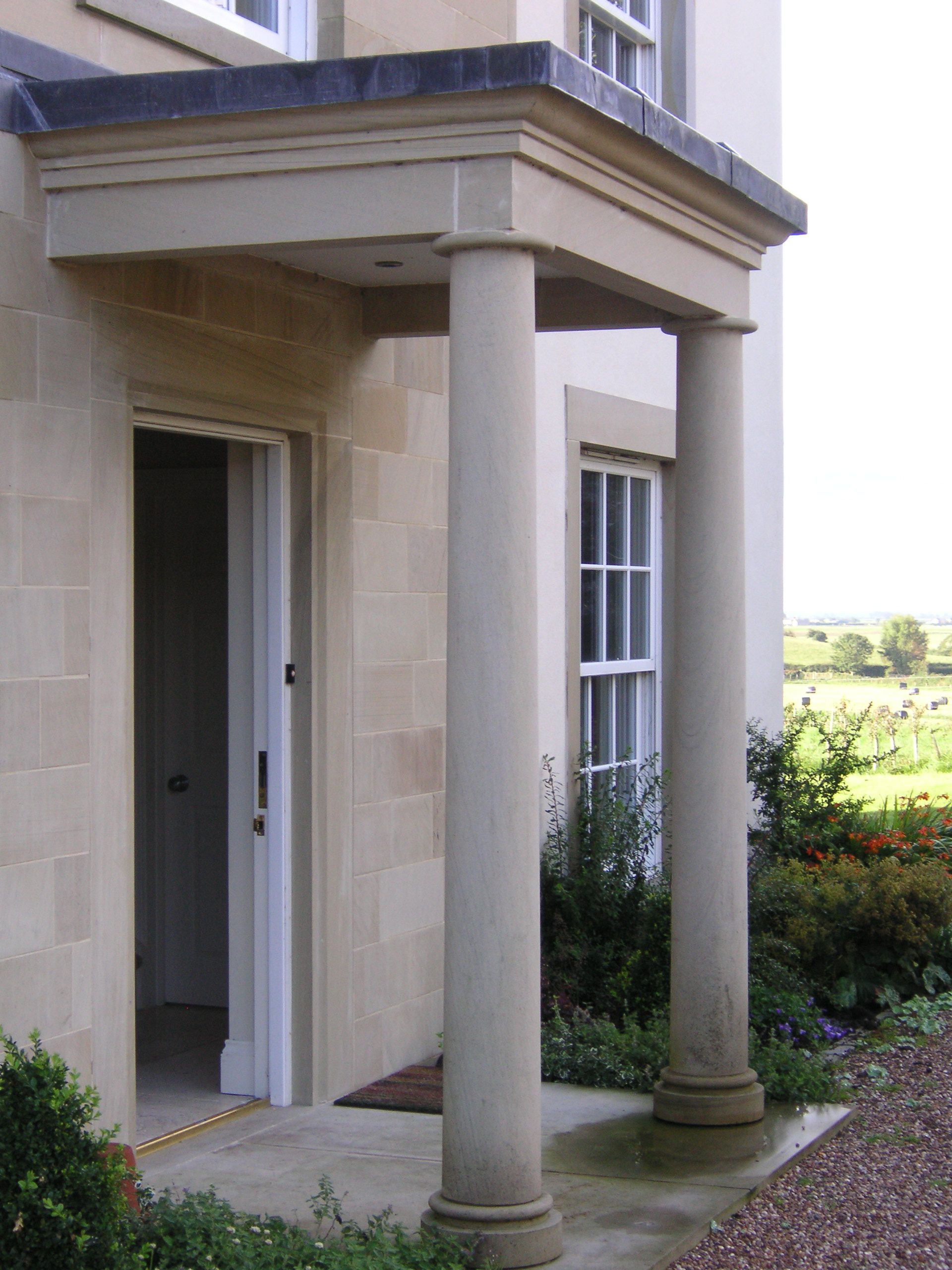 Stone porch columns pillars